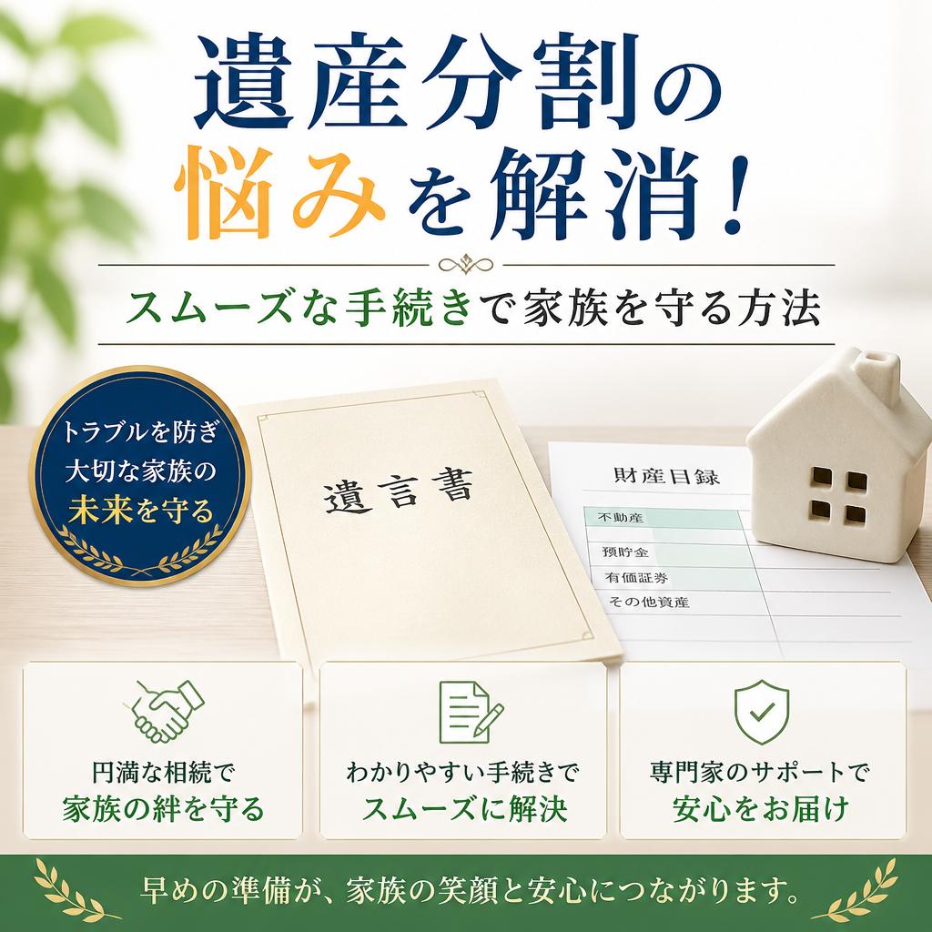 遺産分割の悩みを解消！スムーズな手続きで家族を守る方法