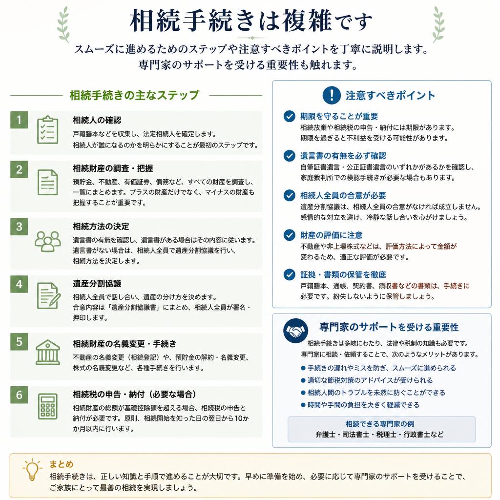 相続手続きの流れと注意点