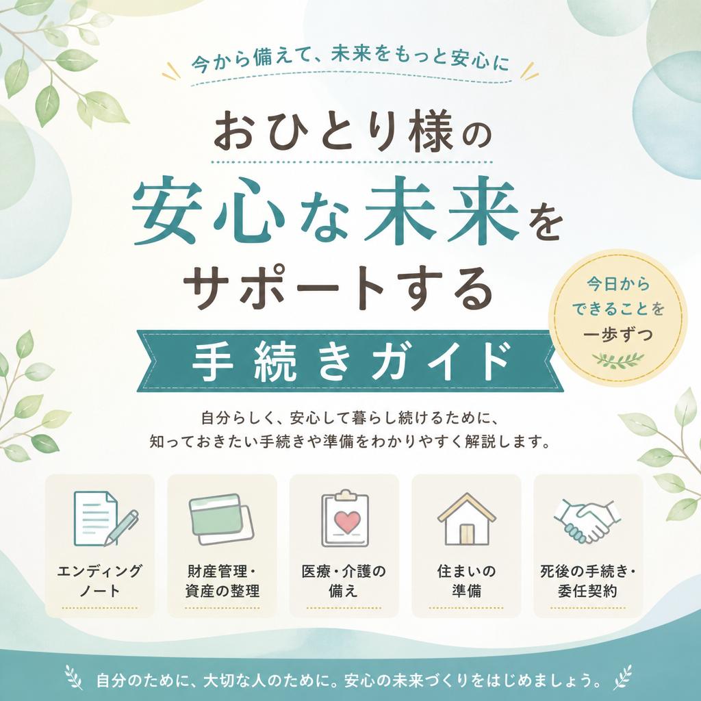 おひとり様の安心な未来をサポートする手続きガイド