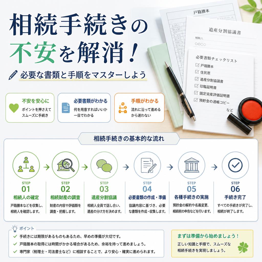 相続手続きの不安を解消！必要な書類と手順をマスターしよう
