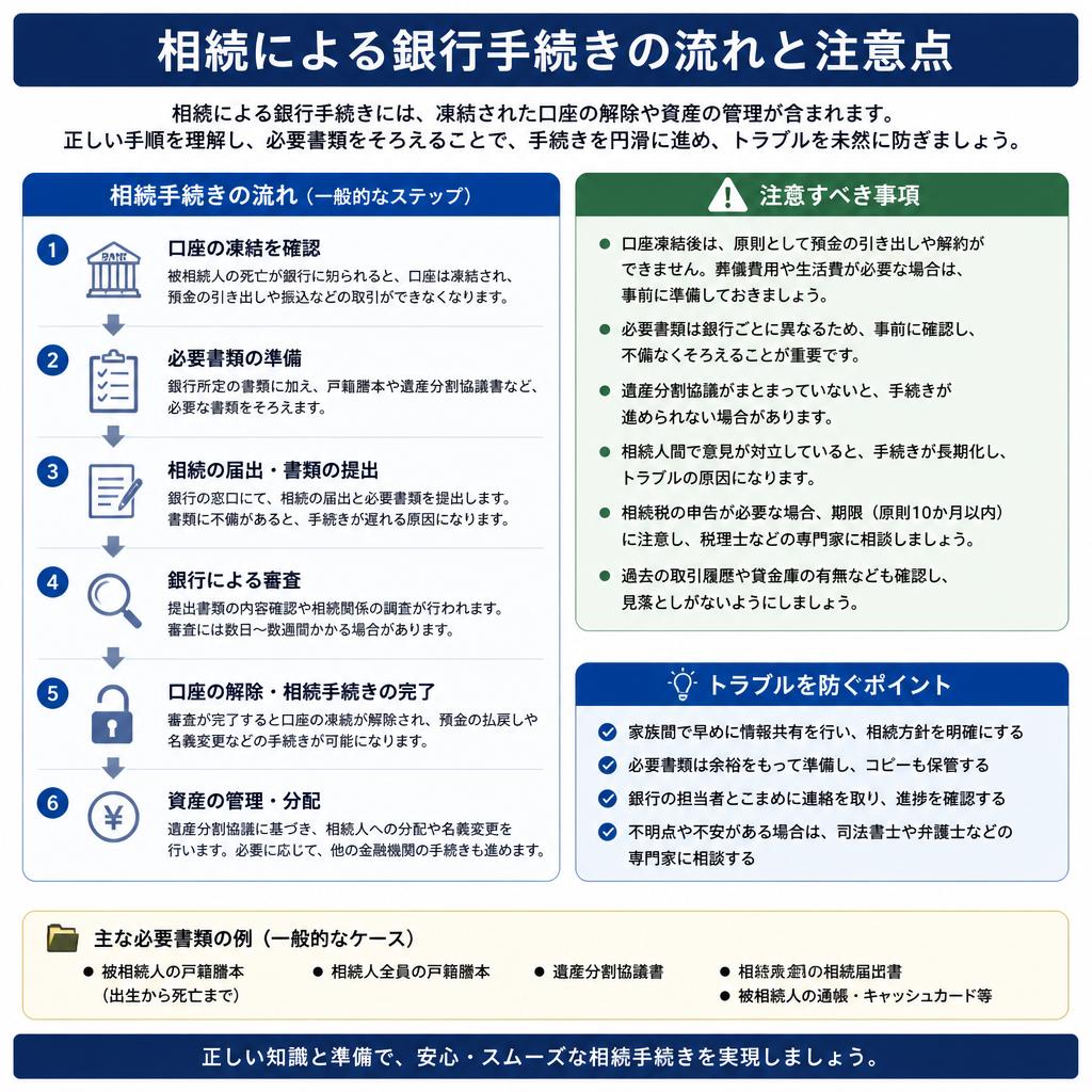 銀行手続きとその注意点